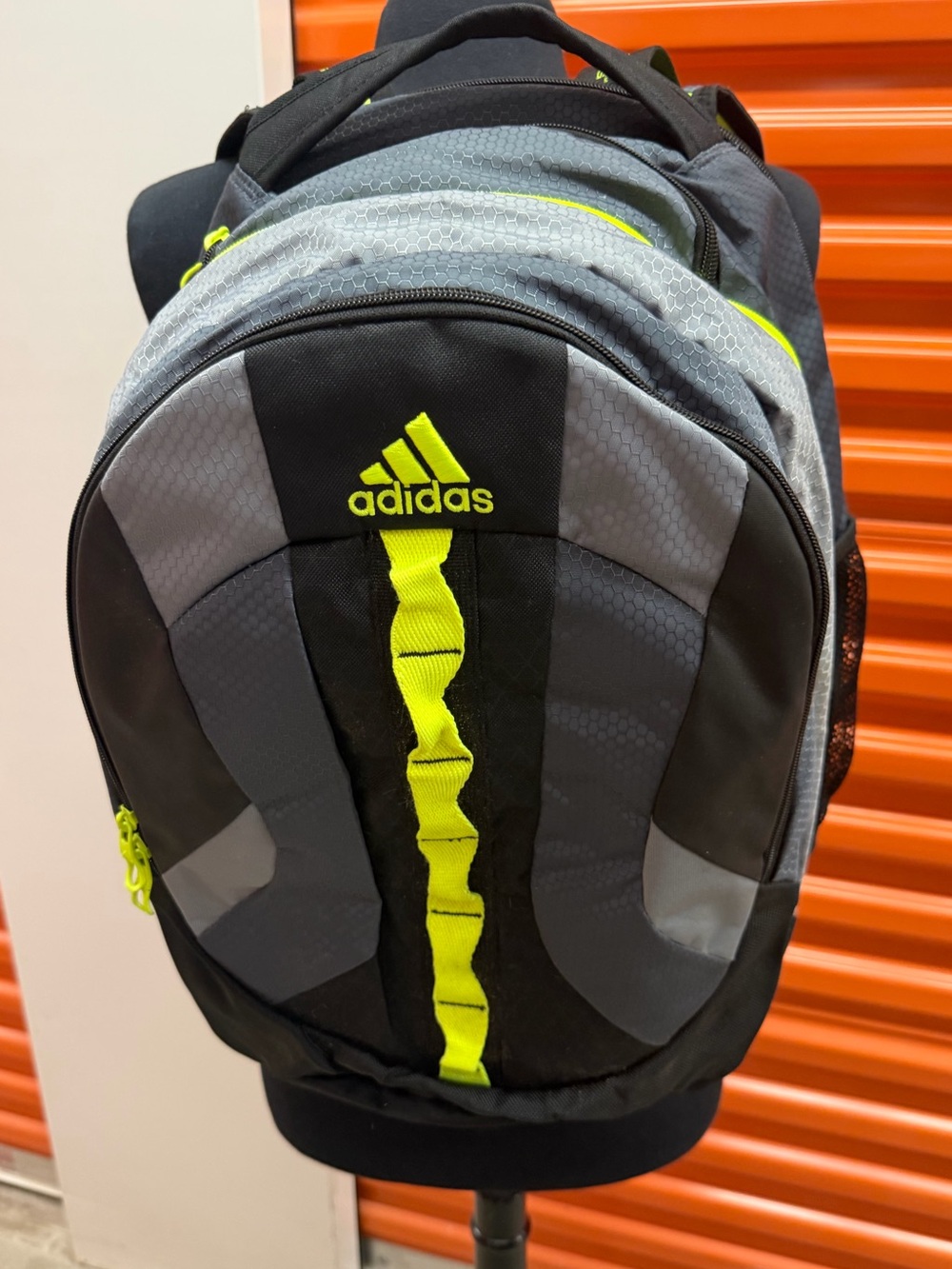 New Adidas Prime Men’s Gray and Neon Yellow Men's Performance Backpack